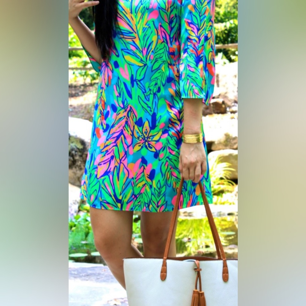 Lilly Pulitzer neon floral dress
